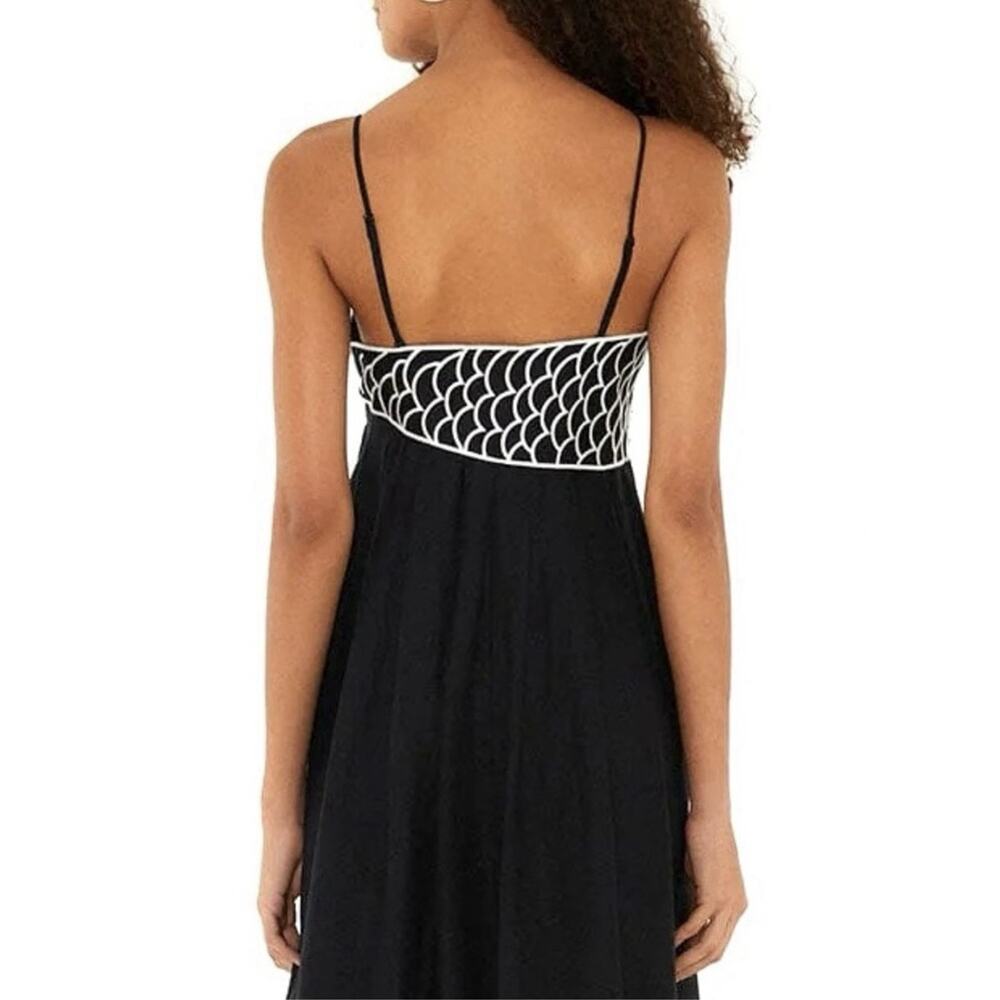 FARM Rio Fish Top Maxi Dress Black Resort Boho Chic Linen Art Deco Dress NWT XXS - Picture 6 of 15